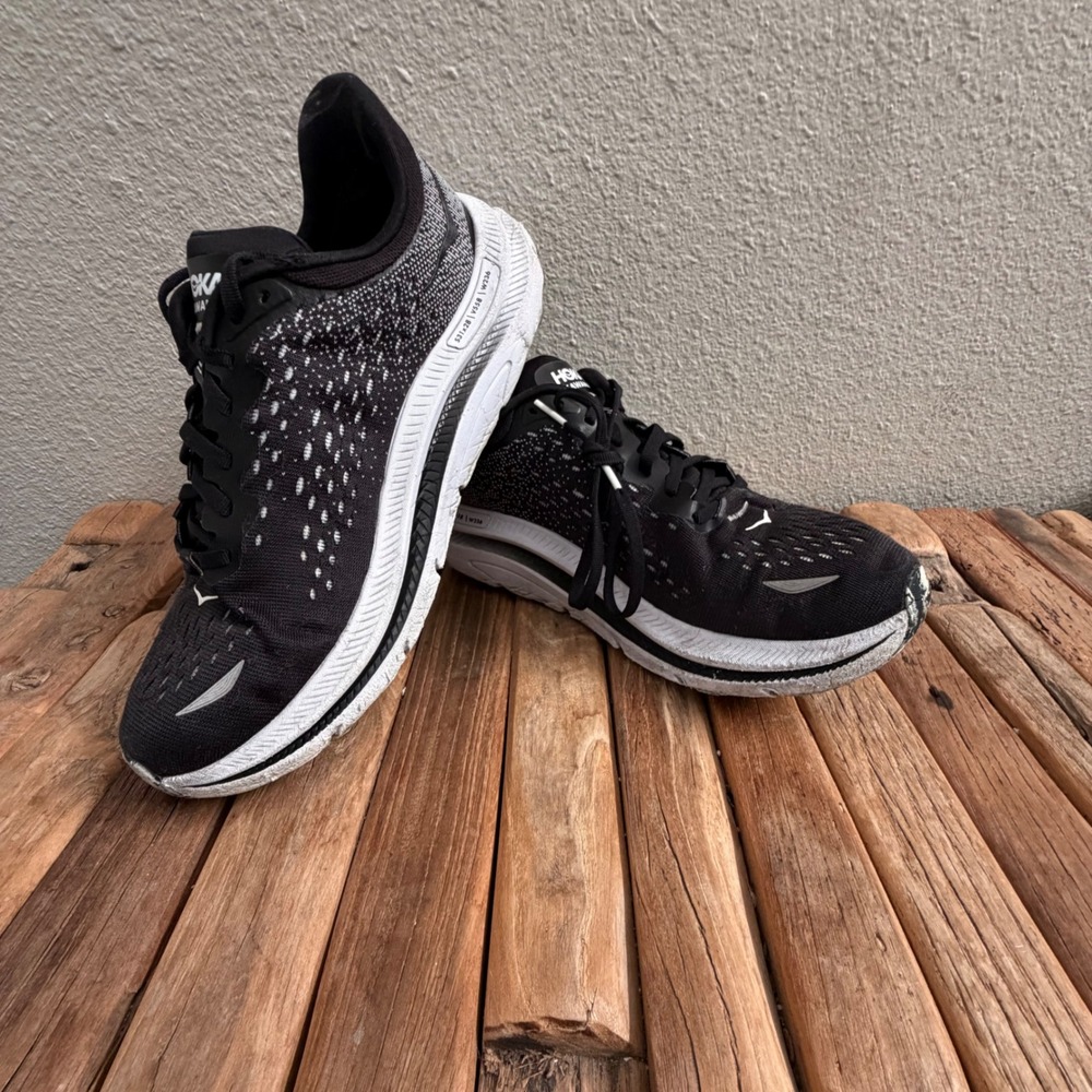 Hoka Kawana Running Shoes Black White Athletic Sneakers